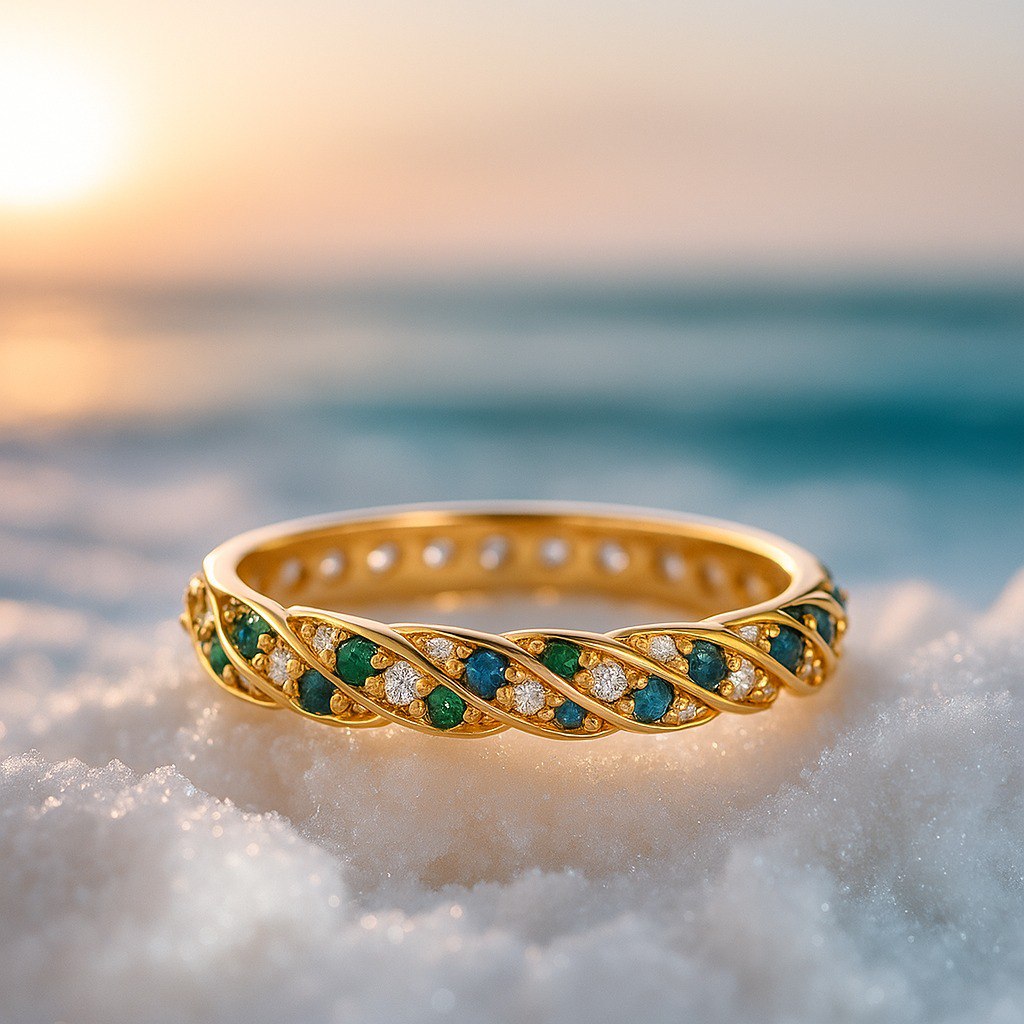 Amaraya | Ocean Breeze 925 Silver Ring with Quartz