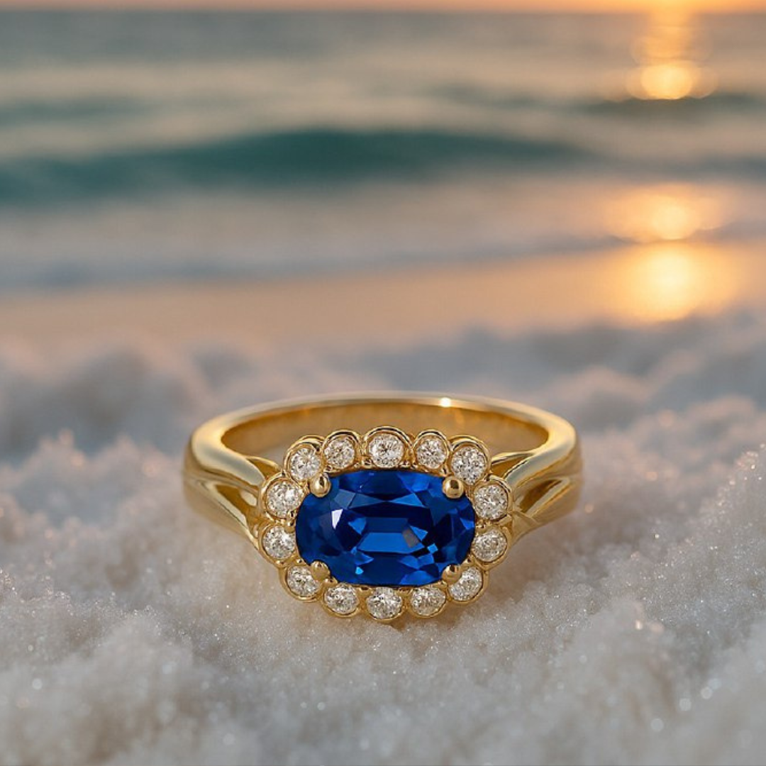 Silver Golden Ocean Ring