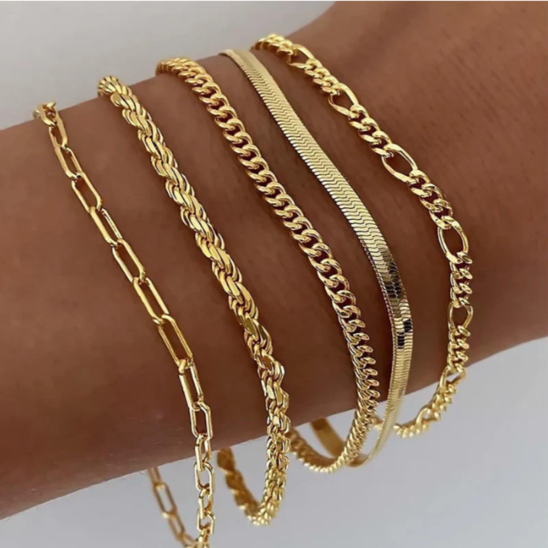 Ellis Renner Gold Bracelet Set (4 pieces)