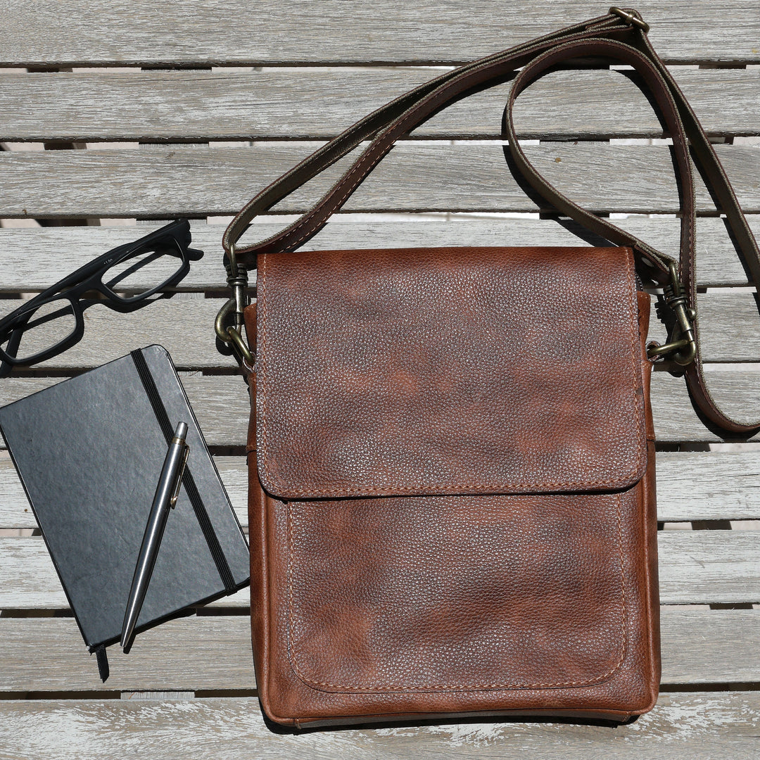 Brown Leather Backpack by Jose