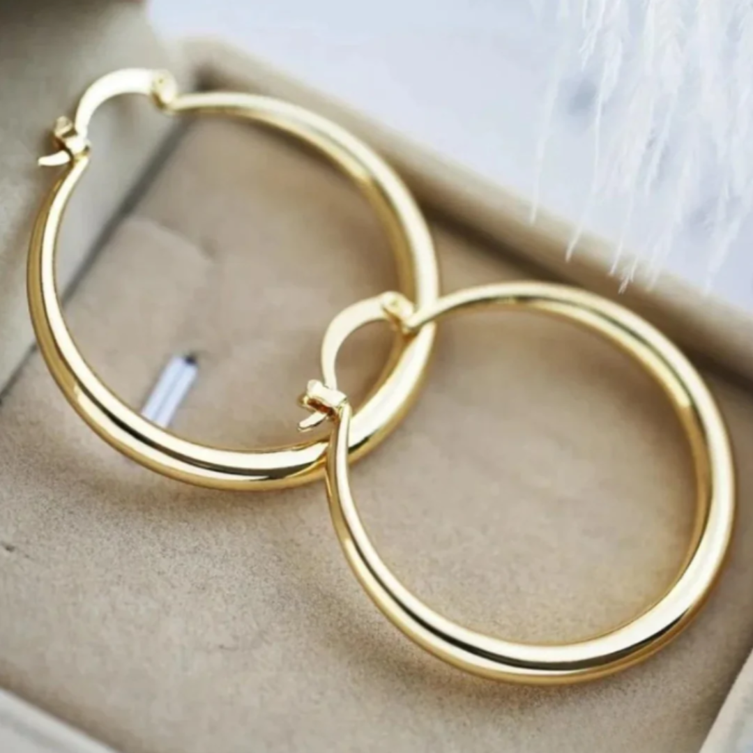 Oversized Gold Hoop Earrings