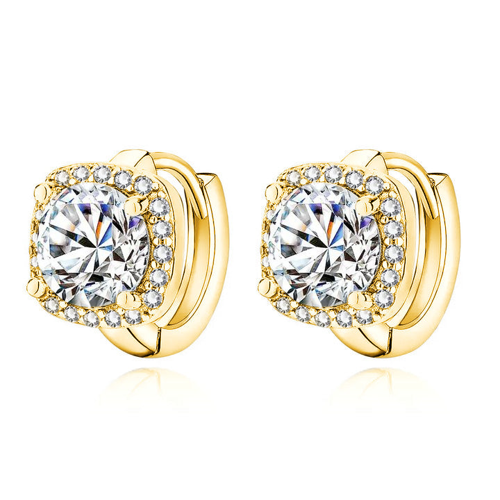 Nadine Square Earrings in 18K Gold