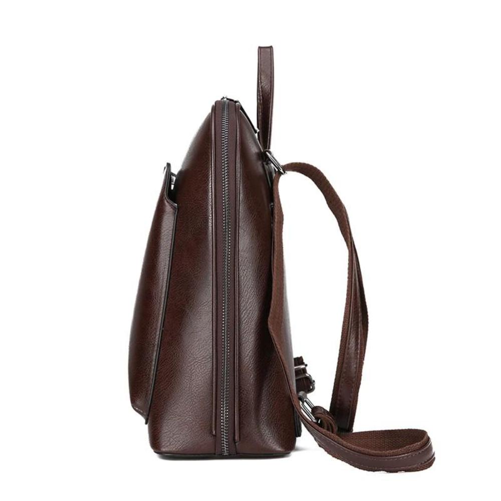 Elegant Double-Zip Backpack - Streamlined Style
