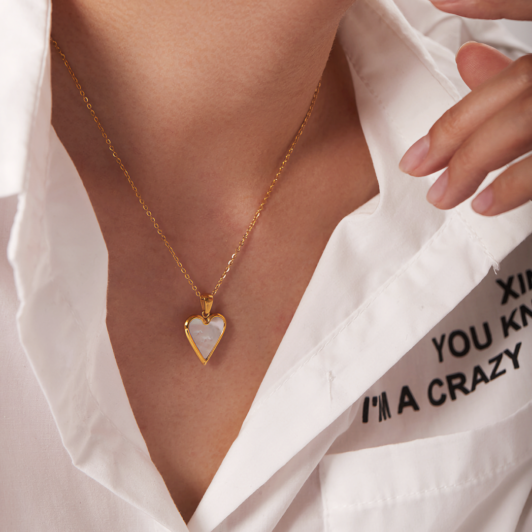 Blythe Heart Pendant Necklace | Gold