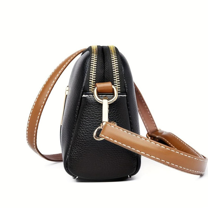 Litchi-Textured Mila Crossbody Bag