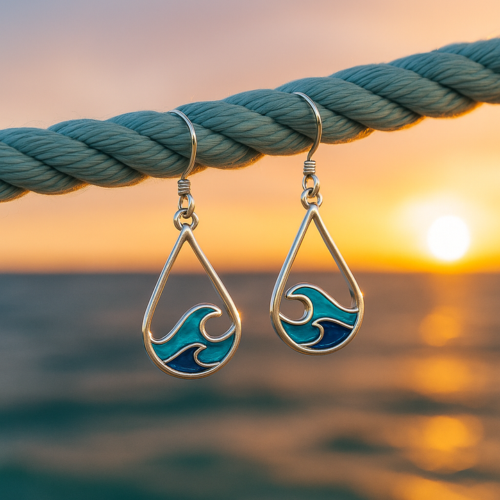 Nerida | Curved Wave Earrings