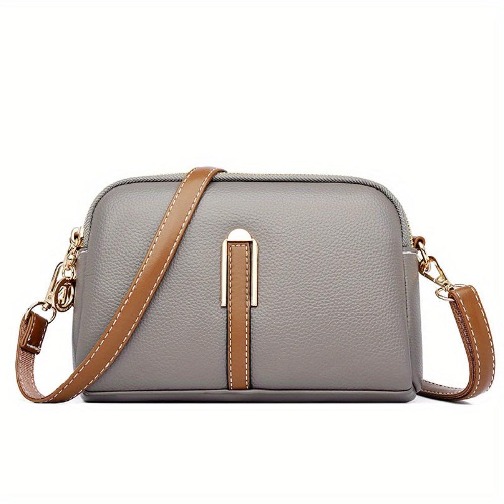 Litchi-Textured Mila Crossbody Bag