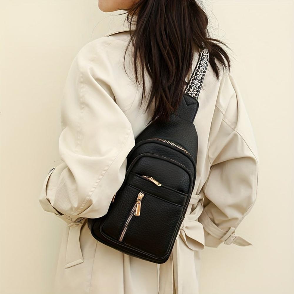 Retro Hazel Crossbody Bag with Chest Design