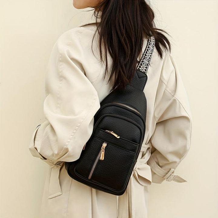 Retro Hazel Crossbody Bag with Chest Design