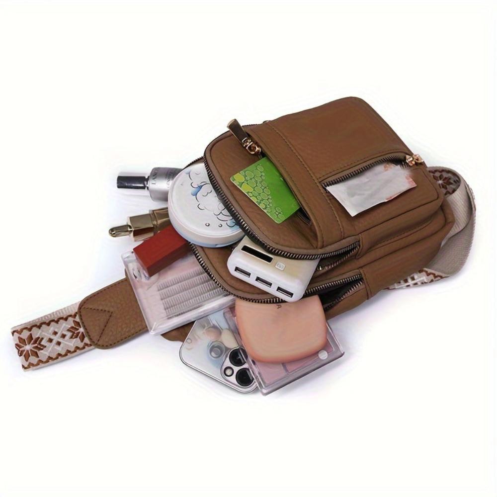 Retro Hazel Crossbody Bag with Chest Design
