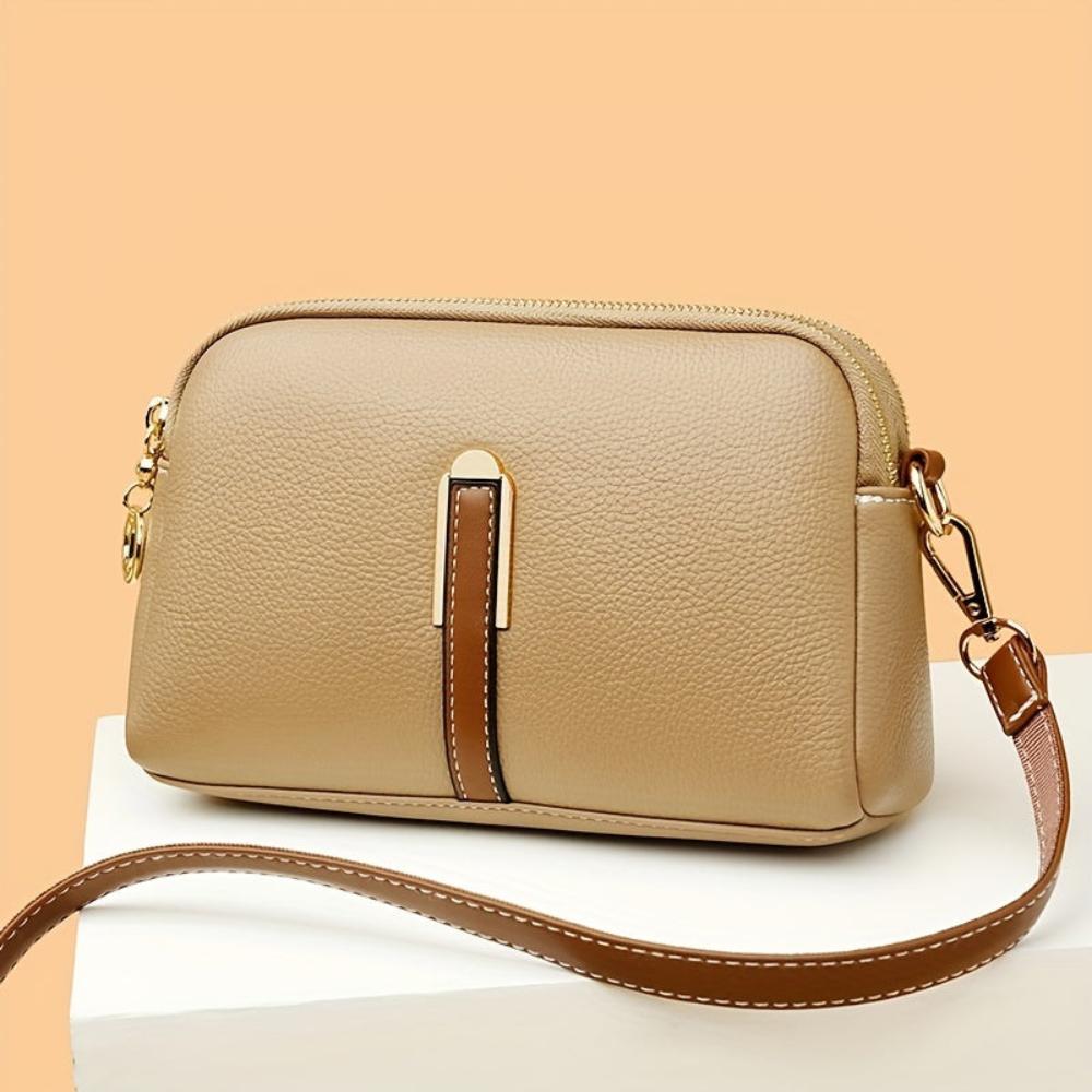 Litchi-Textured Mila Crossbody Bag