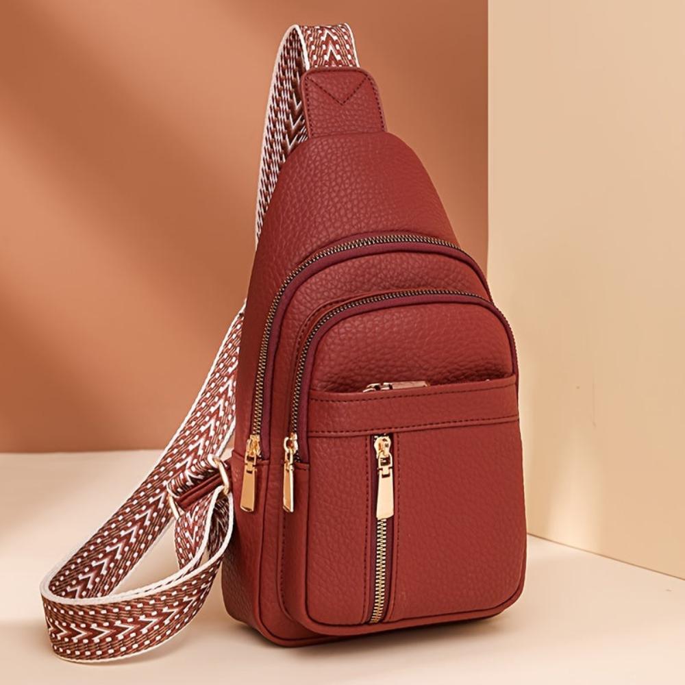 Retro Hazel Crossbody Bag with Chest Design