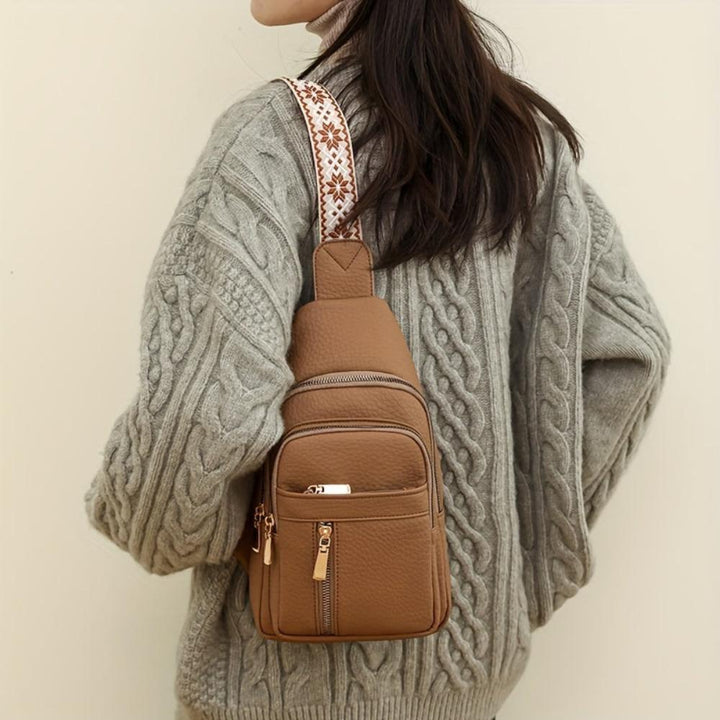 Retro Hazel Crossbody Bag with Chest Design