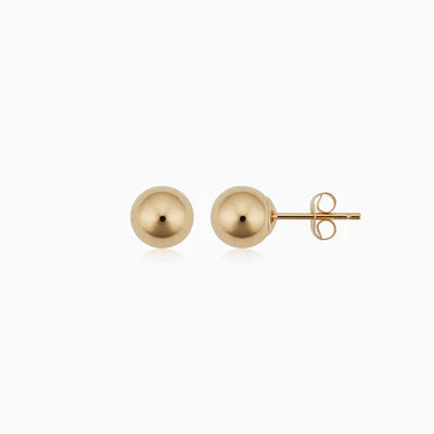 Smooth Ball Earrings | Gold