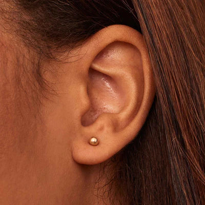 Smooth Ball Earrings | Gold
