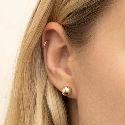 Smooth Ball Earrings | Gold
