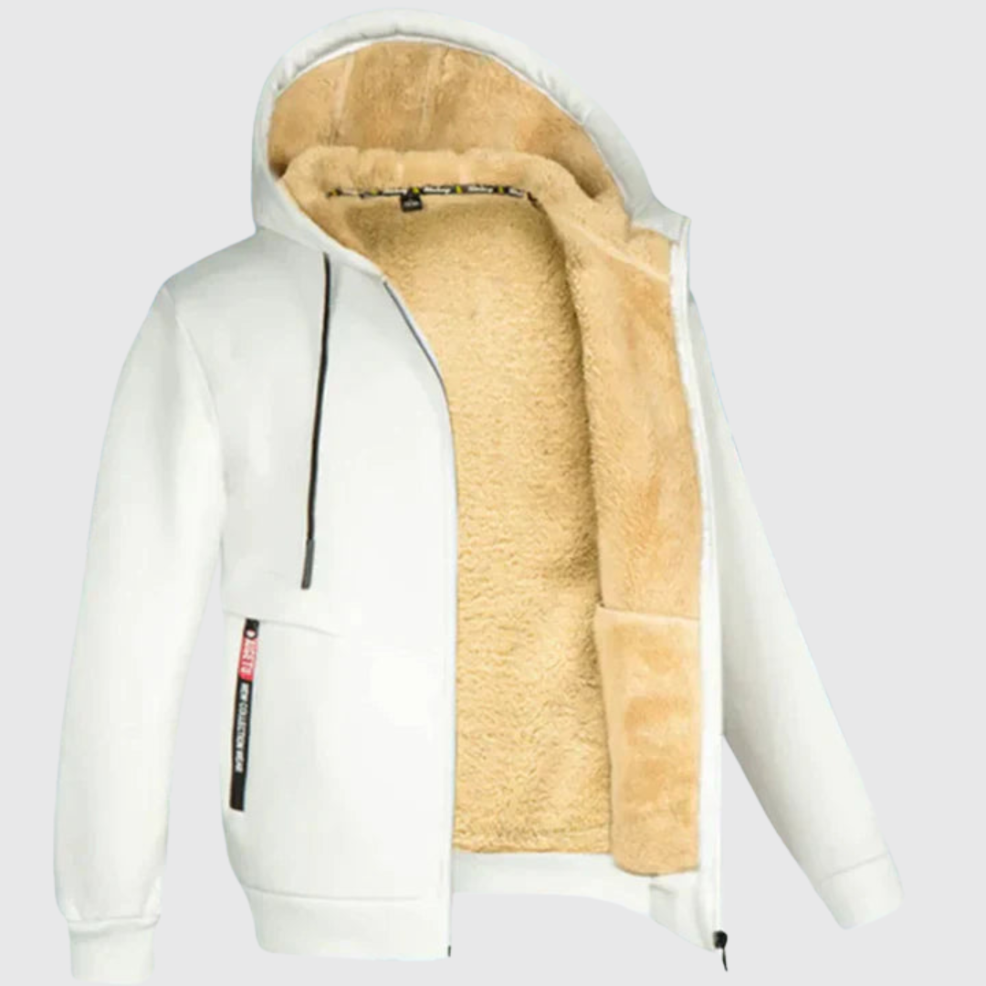 Gilben - Men's Winter Jacket with Hood and Fleece
