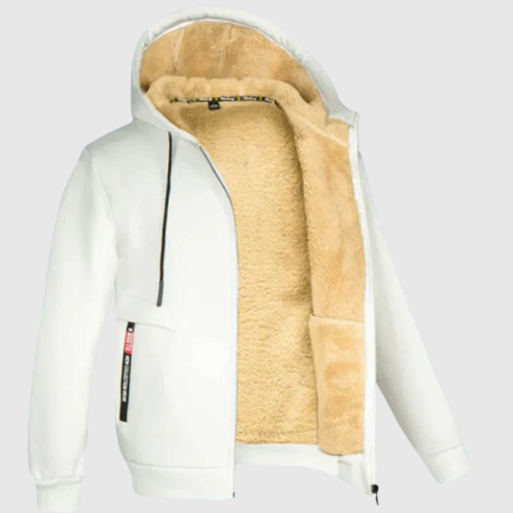 Gilben - Men's Winter Jacket with Hood and Fleece