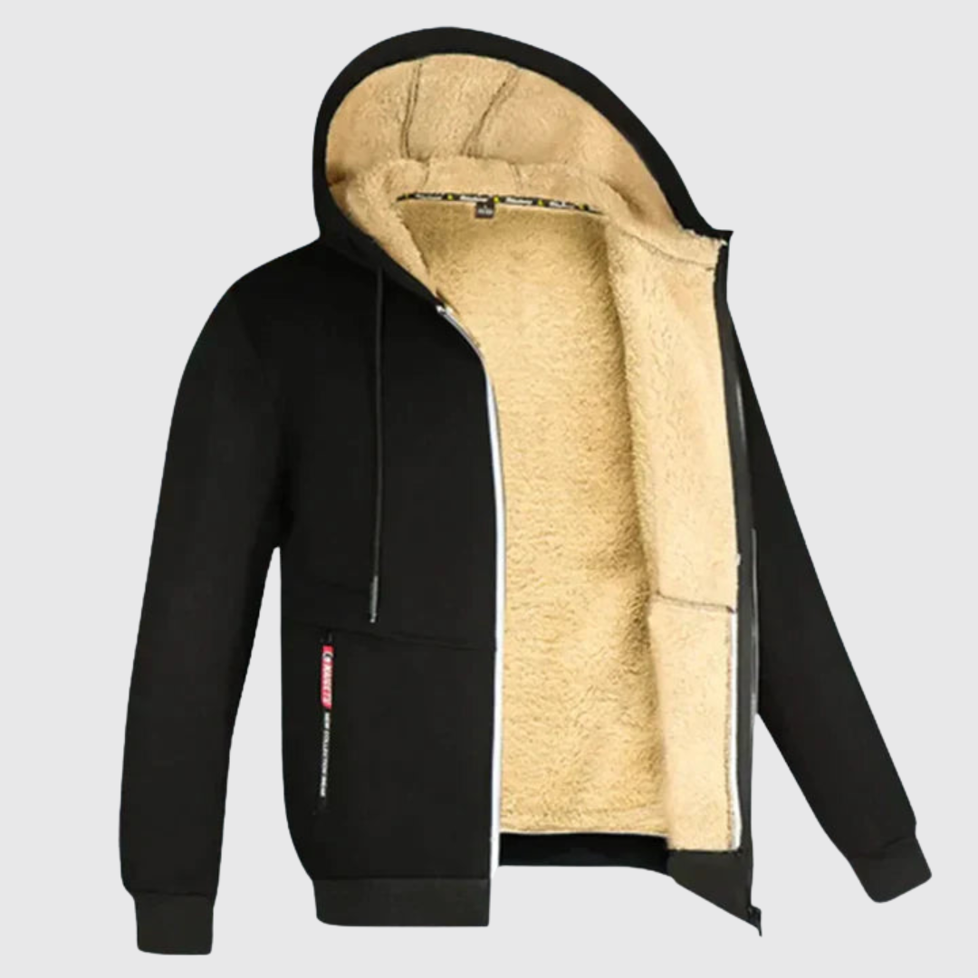 Gilben - Men's Winter Jacket with Hood and Fleece