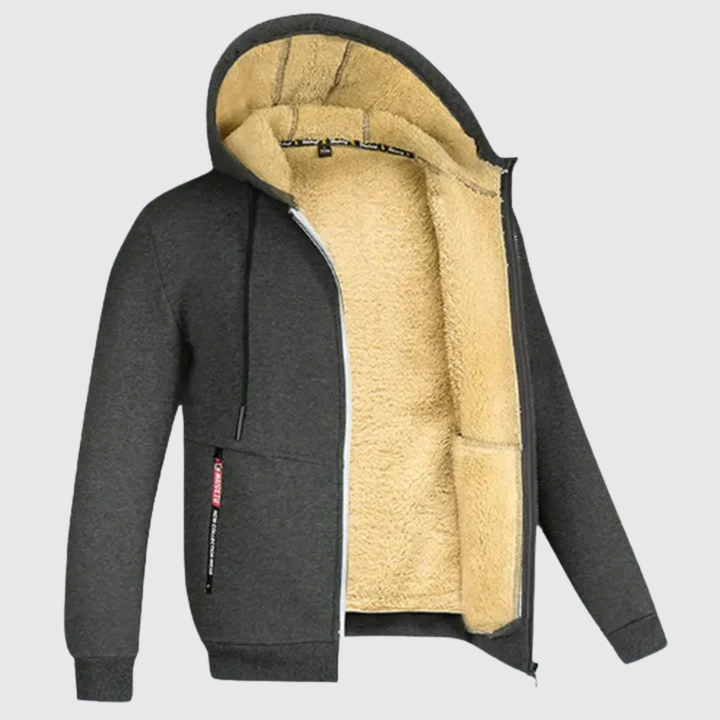 Gilben - Men's Winter Jacket with Hood and Fleece