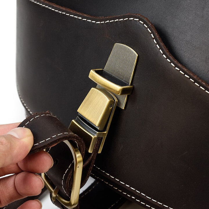 Beetle-Inspired Leather Backpack for Women