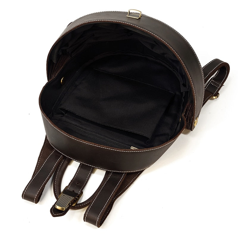 Beetle-Inspired Leather Backpack for Women