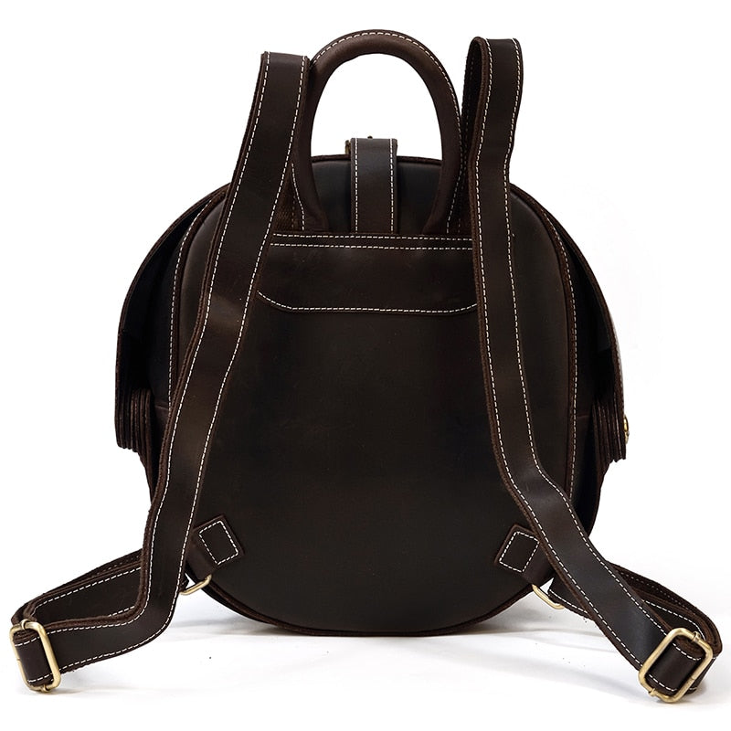 Beetle-Inspired Leather Backpack for Women