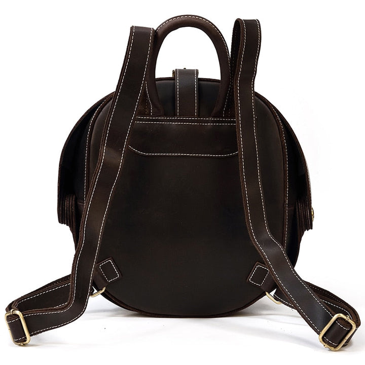 Beetle-Inspired Leather Backpack for Women