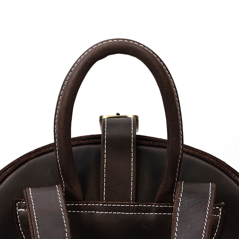 Beetle-Inspired Leather Backpack for Women