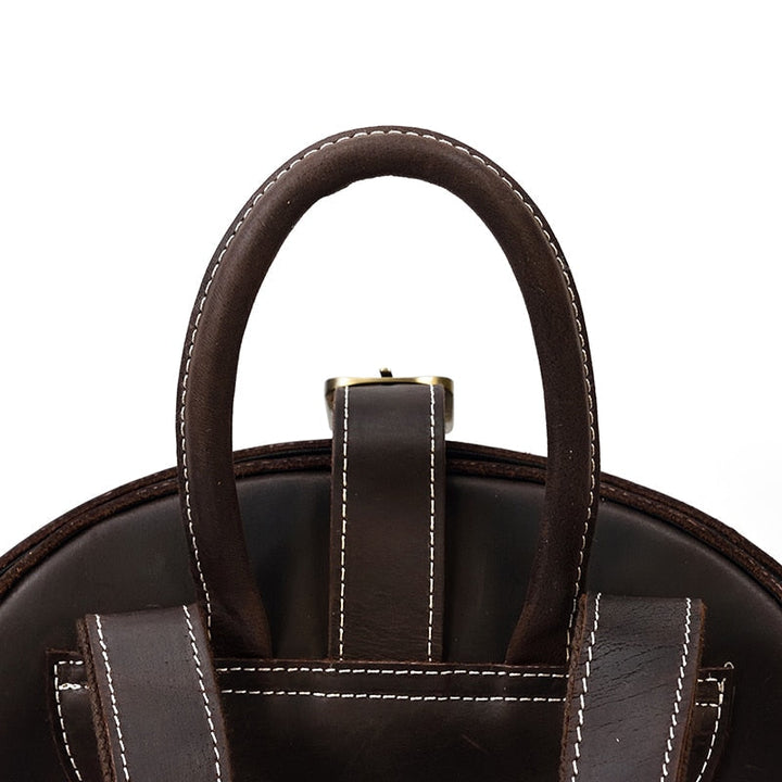 Beetle-Inspired Leather Backpack for Women