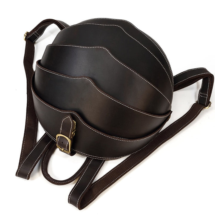 Beetle-Inspired Leather Backpack for Women