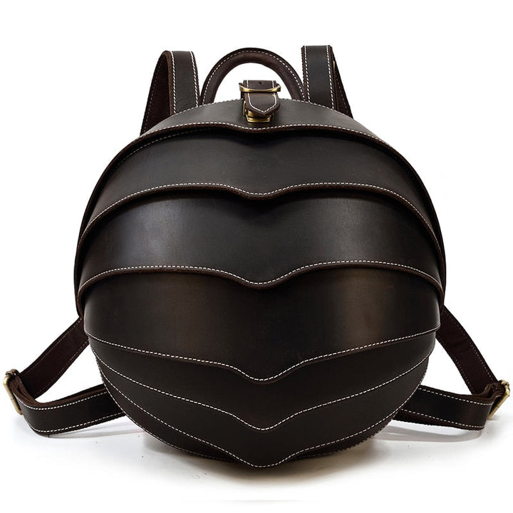 Beetle-Inspired Leather Backpack for Women