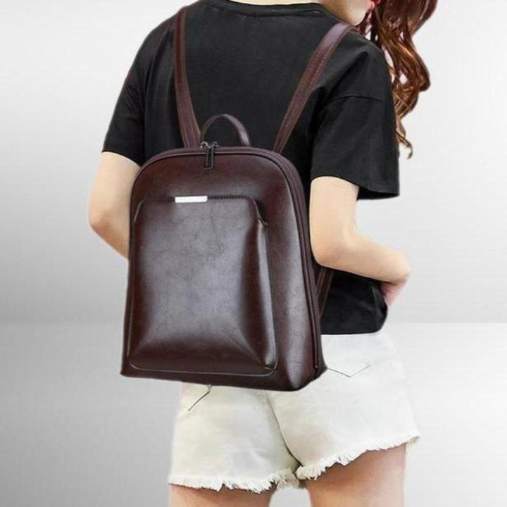 Elegant Double-Zip Backpack - Streamlined Style