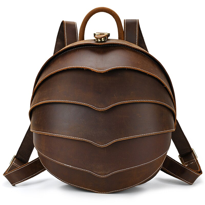 Beetle-Inspired Leather Backpack for Women