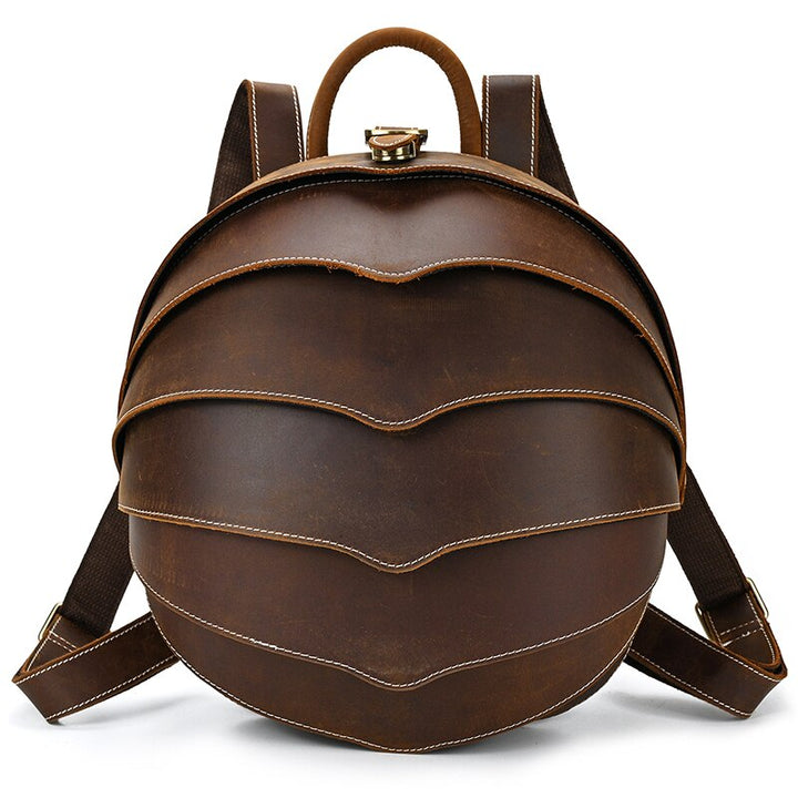 Beetle-Inspired Leather Backpack for Women