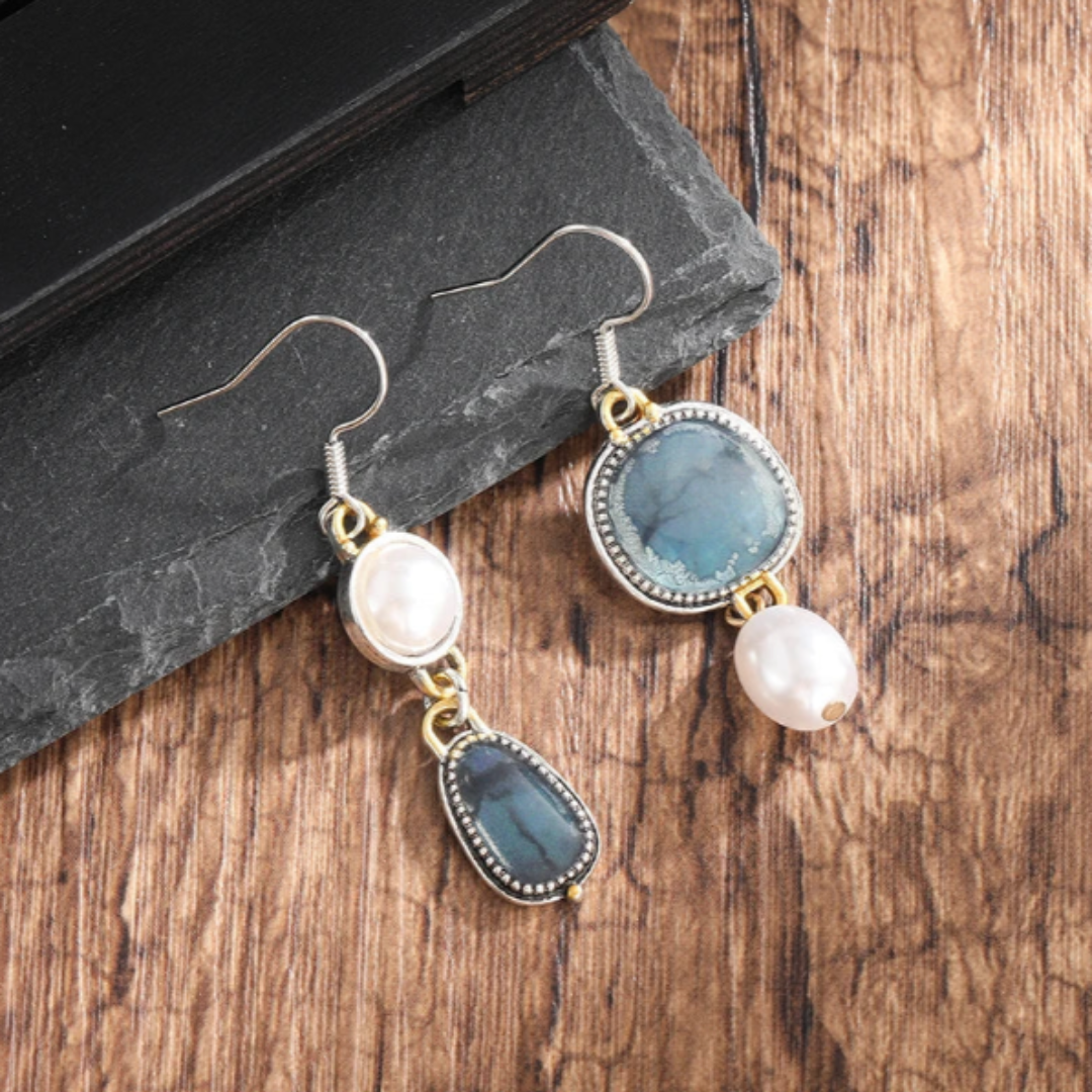 Classic Blue Natural Stone Earrings