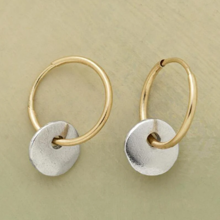 Gold-Plated Rings & Silver Earrings Set