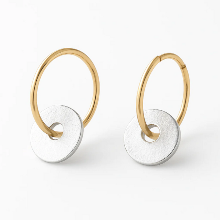 Gold-Plated Rings & Silver Earrings Set