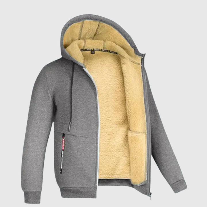 Gilben - Men's Winter Jacket with Hood and Fleece