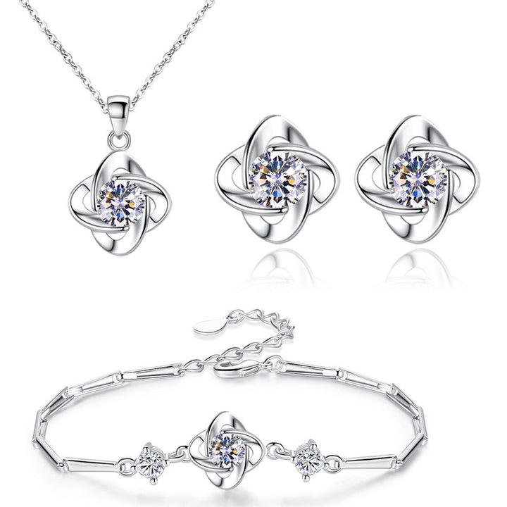 Seren Klee White Gold Bow Set