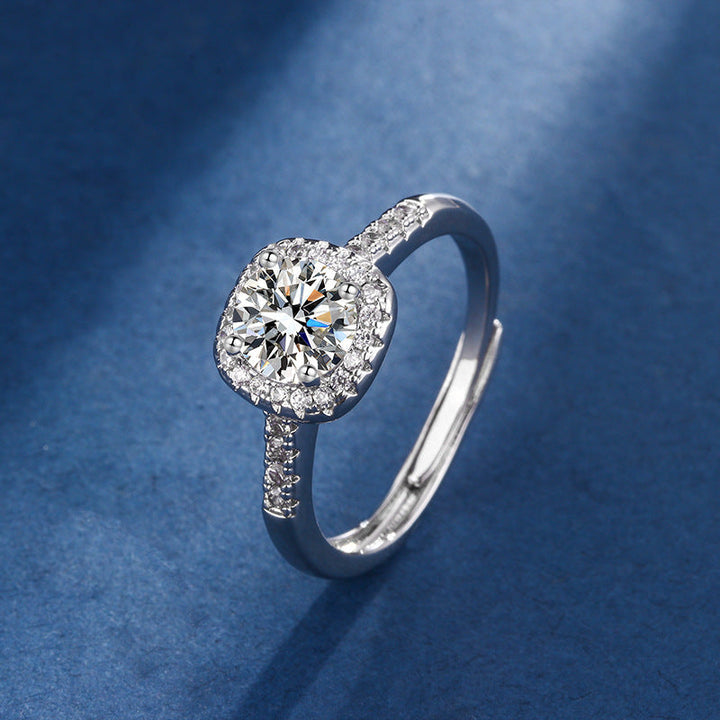 Aria Radiant Square Set in White Gold
