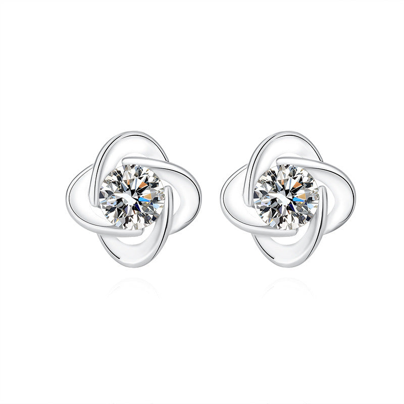 Seren Klee White Gold Bow Set