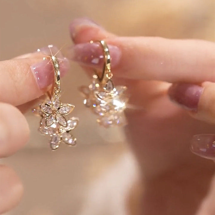 Spring Blossom Creative Star Pendant Earrings