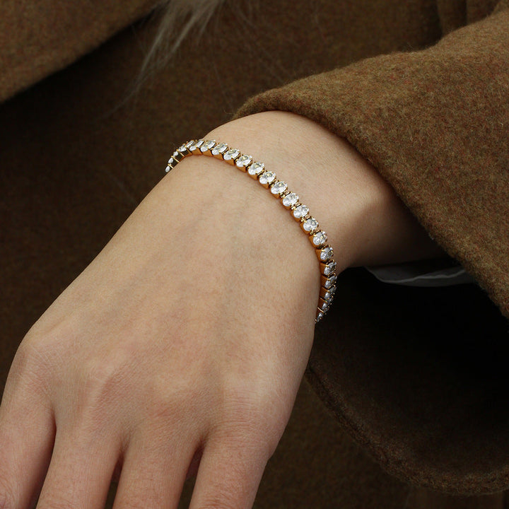 Wisteria Diamond Tennis Bracelet" can be rewritten as "Wisteria Elegance Diamond Tennis Bracelet.