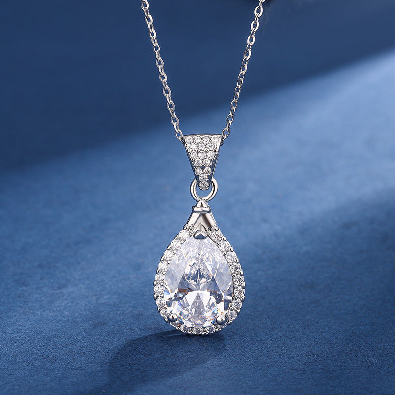Aria White Gold Teardrop Jewelry Set