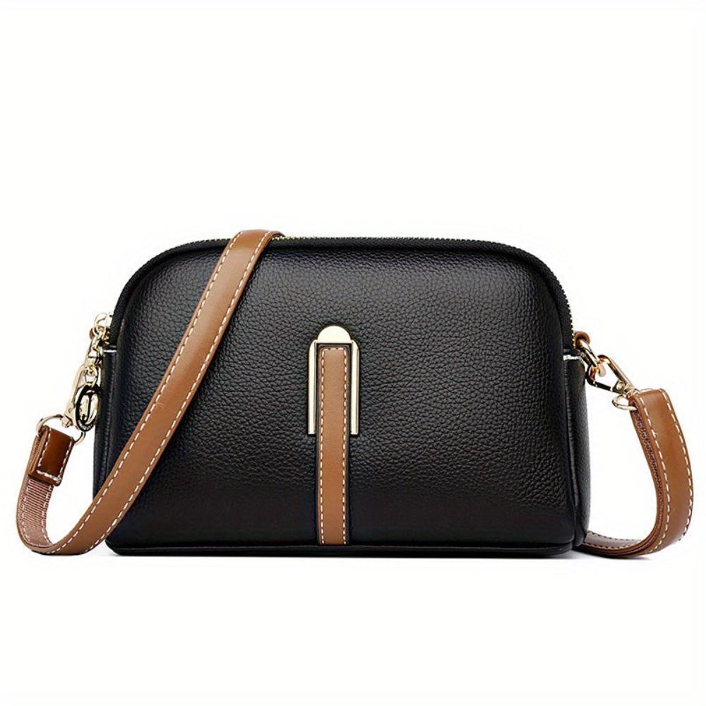 Litchi-Textured Mila Crossbody Bag