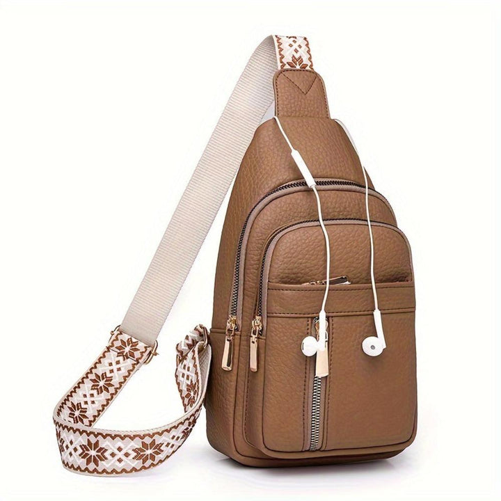 Retro Hazel Crossbody Bag with Chest Design