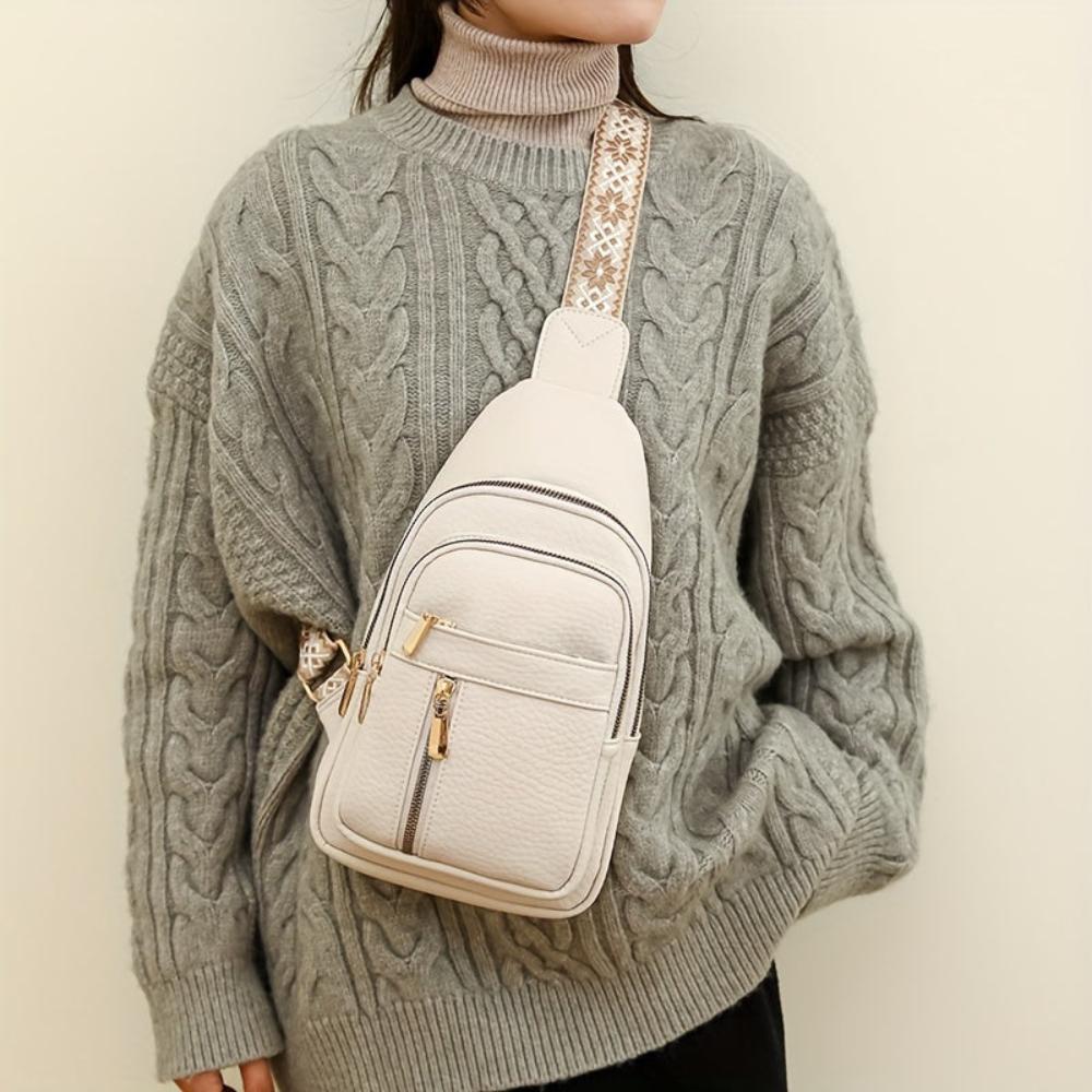 Retro Hazel Crossbody Bag with Chest Design