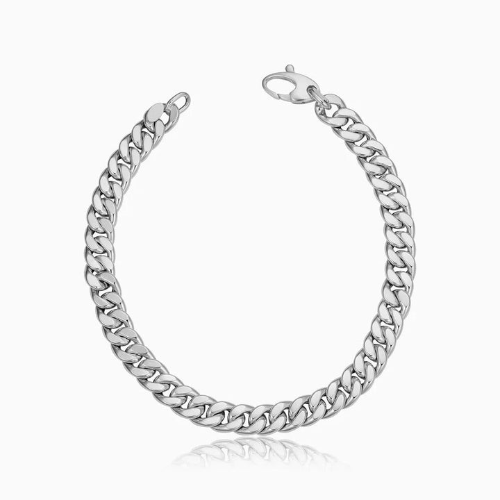 16k White Gold Estate Cuban Bracelet