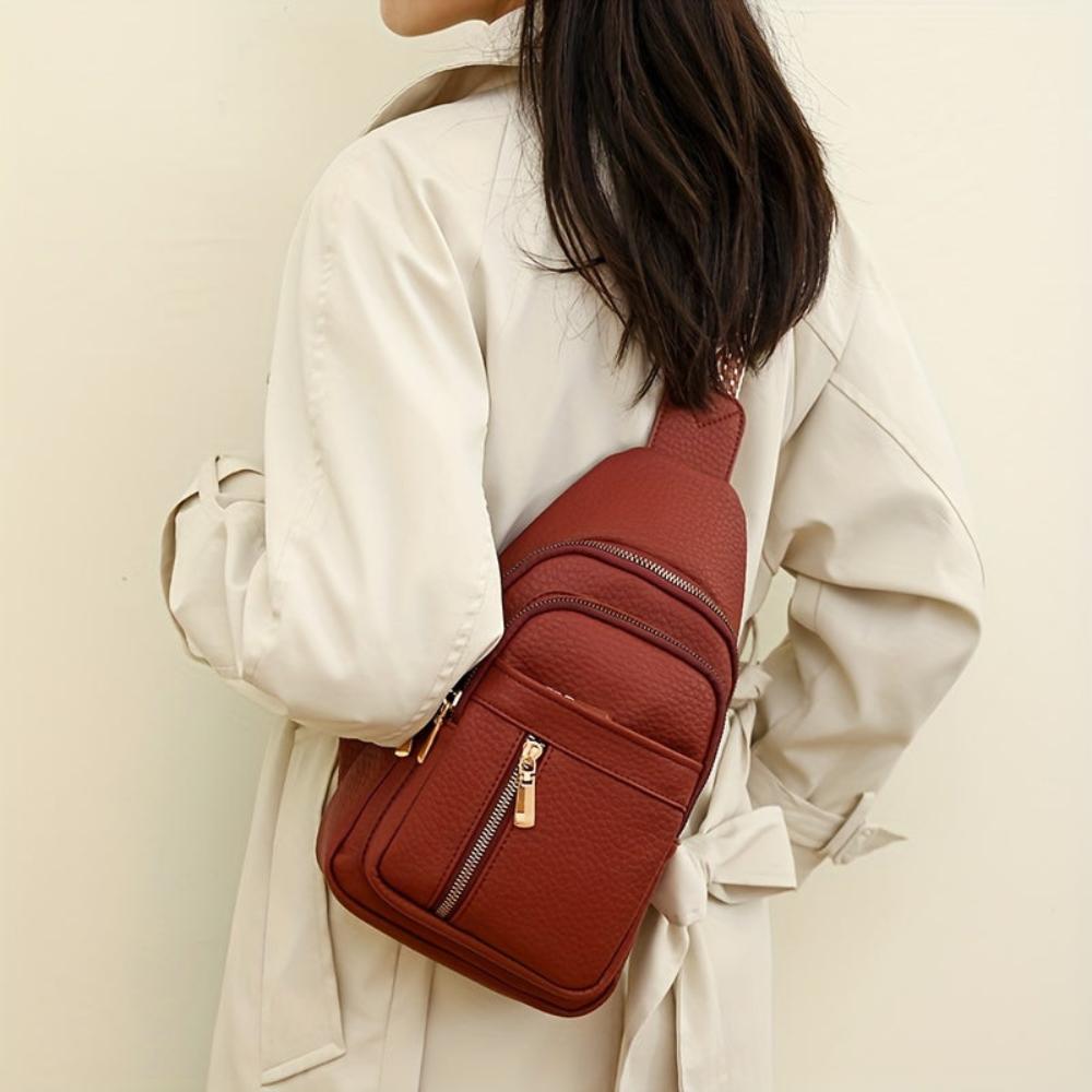 Retro Hazel Crossbody Bag with Chest Design